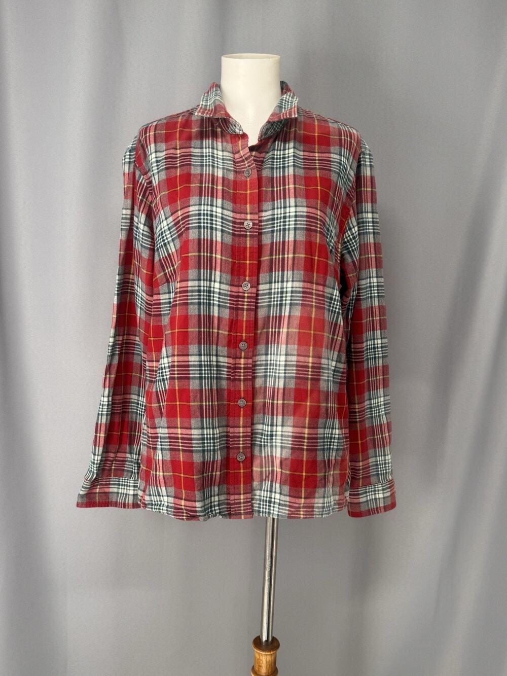 Toad&Co Flannel Shirt Womens Large Red Long Sleeve Lumber Jane Wearer Outdoor